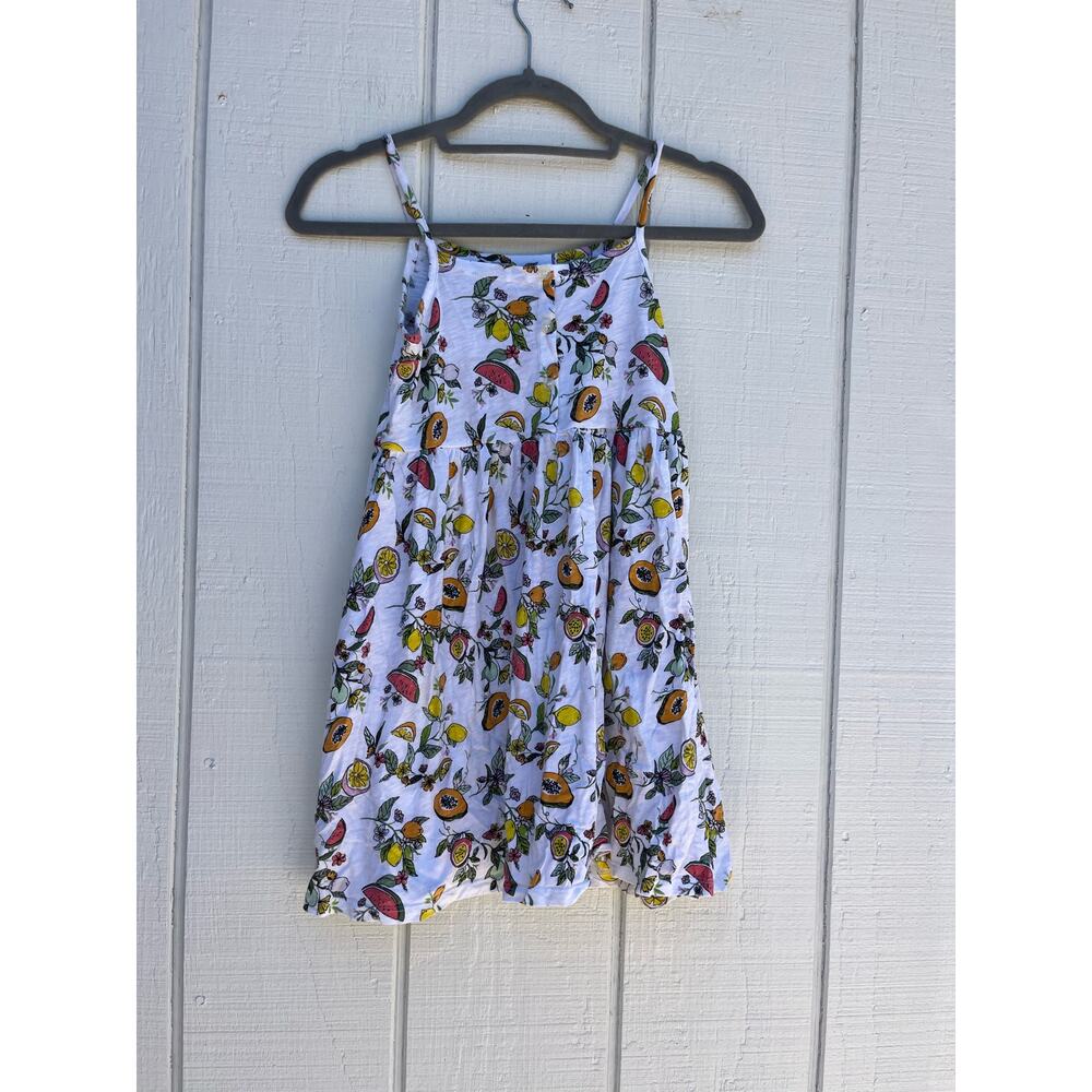 Canifa Girls Cotton Summer Sun Dress, Tropical‎ Fruits, Size 8